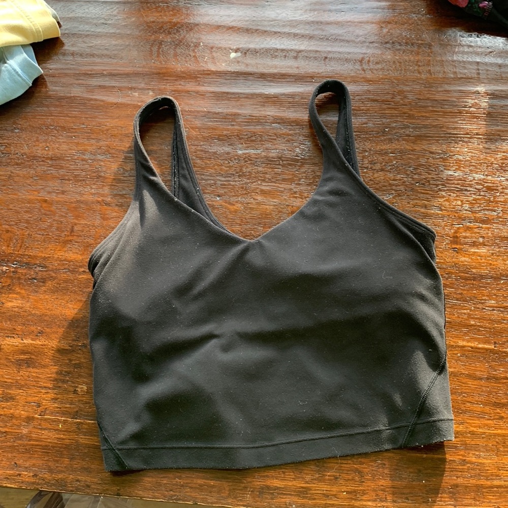 Lulu lemon align tank. Black. Used. Size 4.